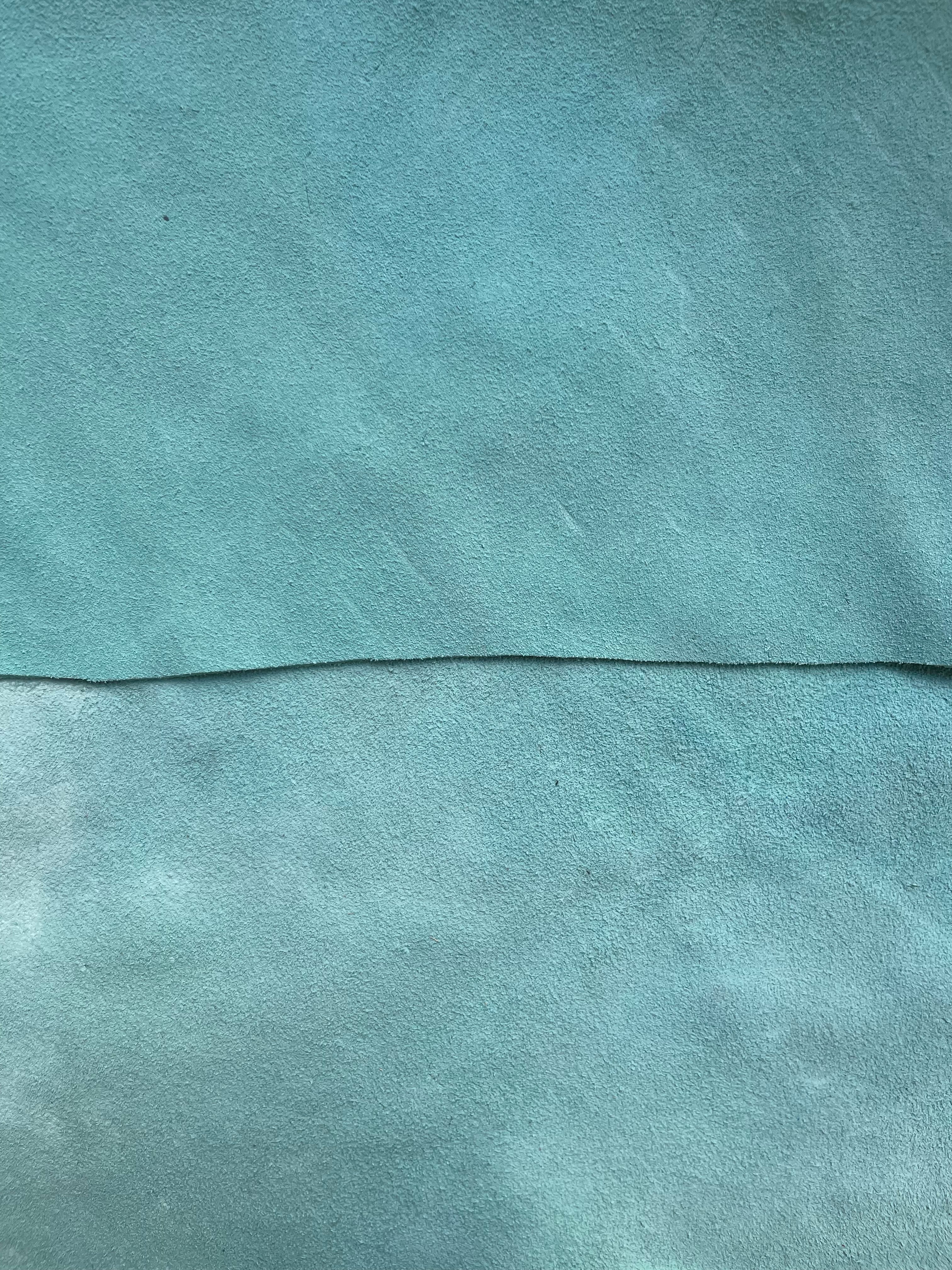 Teal Blue Suede