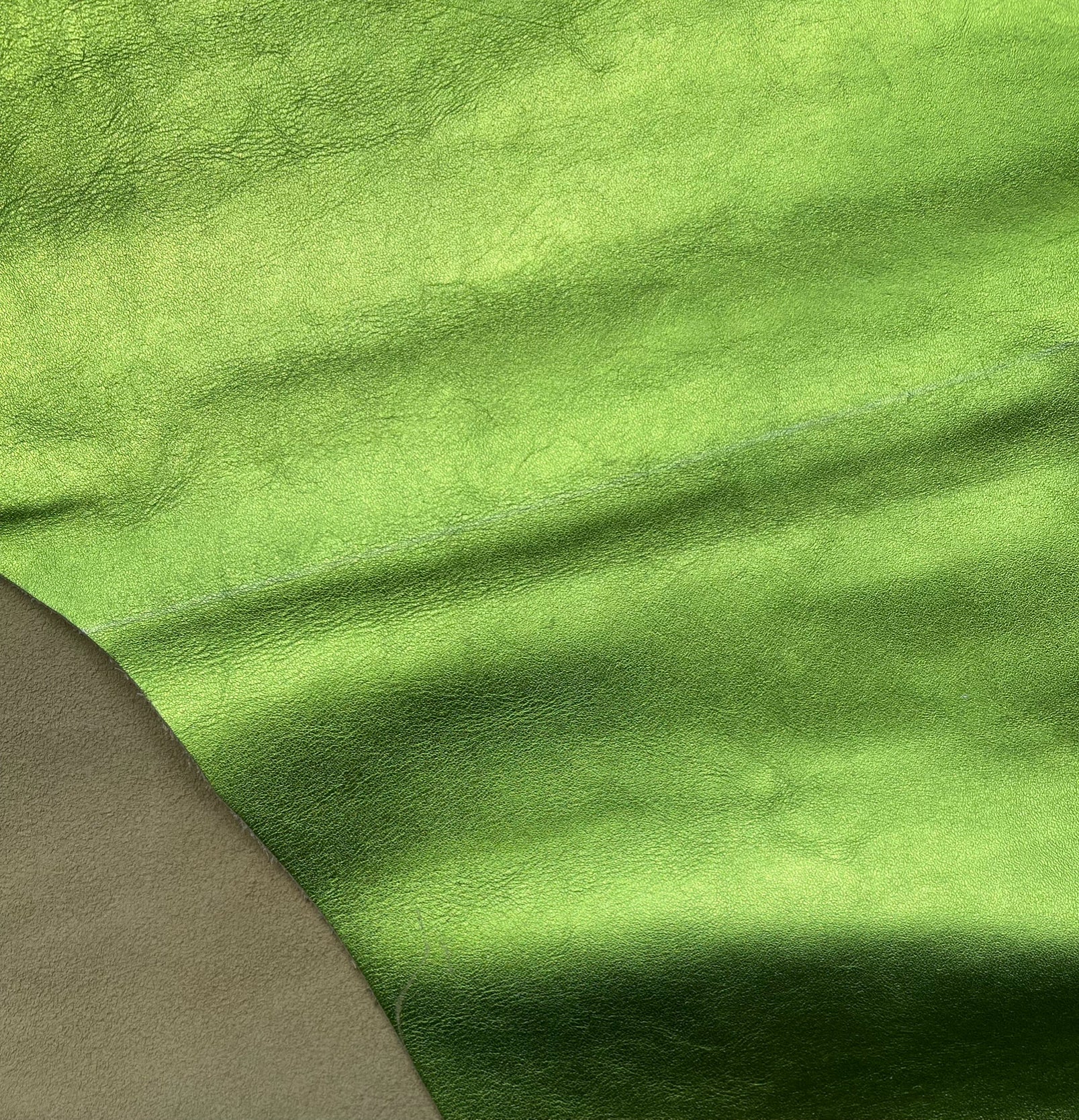 Metallic Acid Green Leather