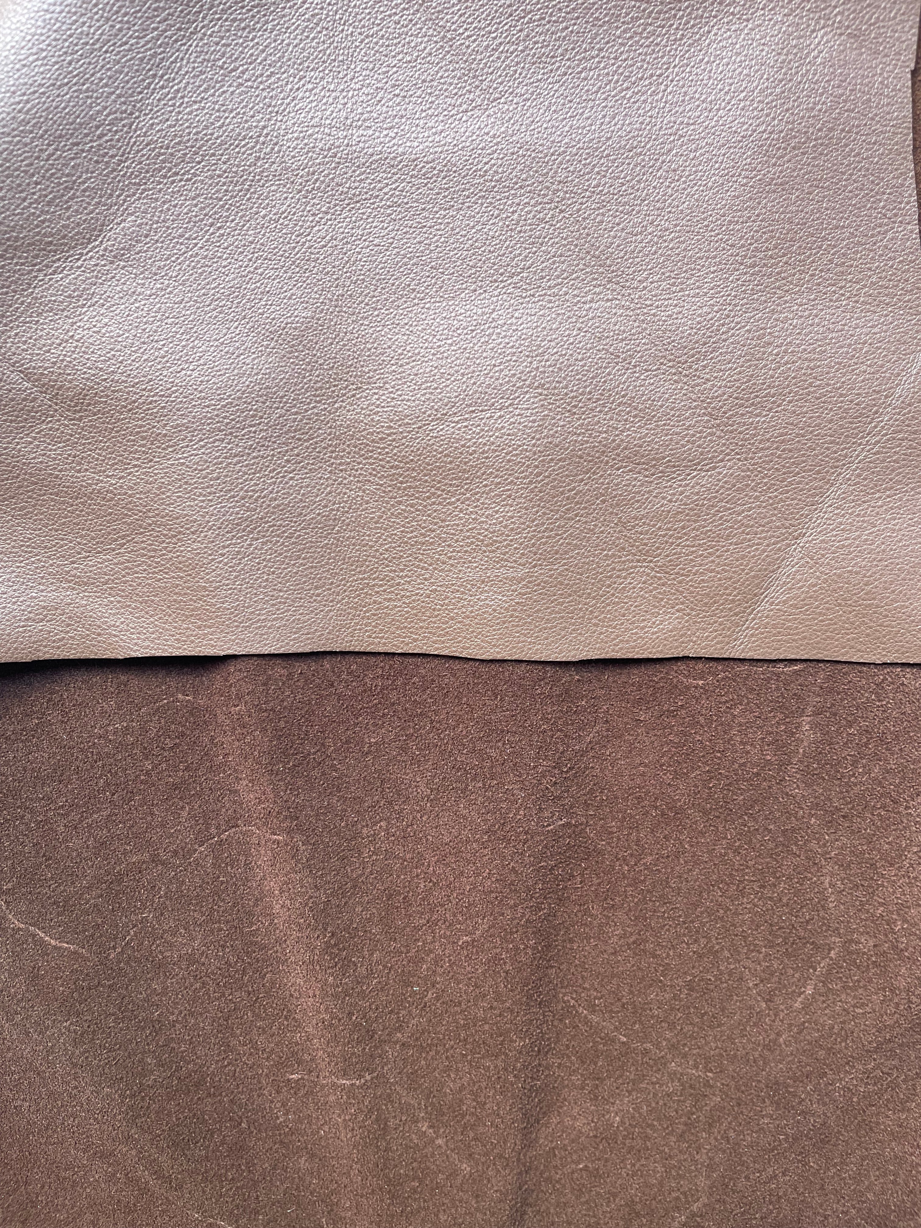 Chocolate Brown Pebbled Leather