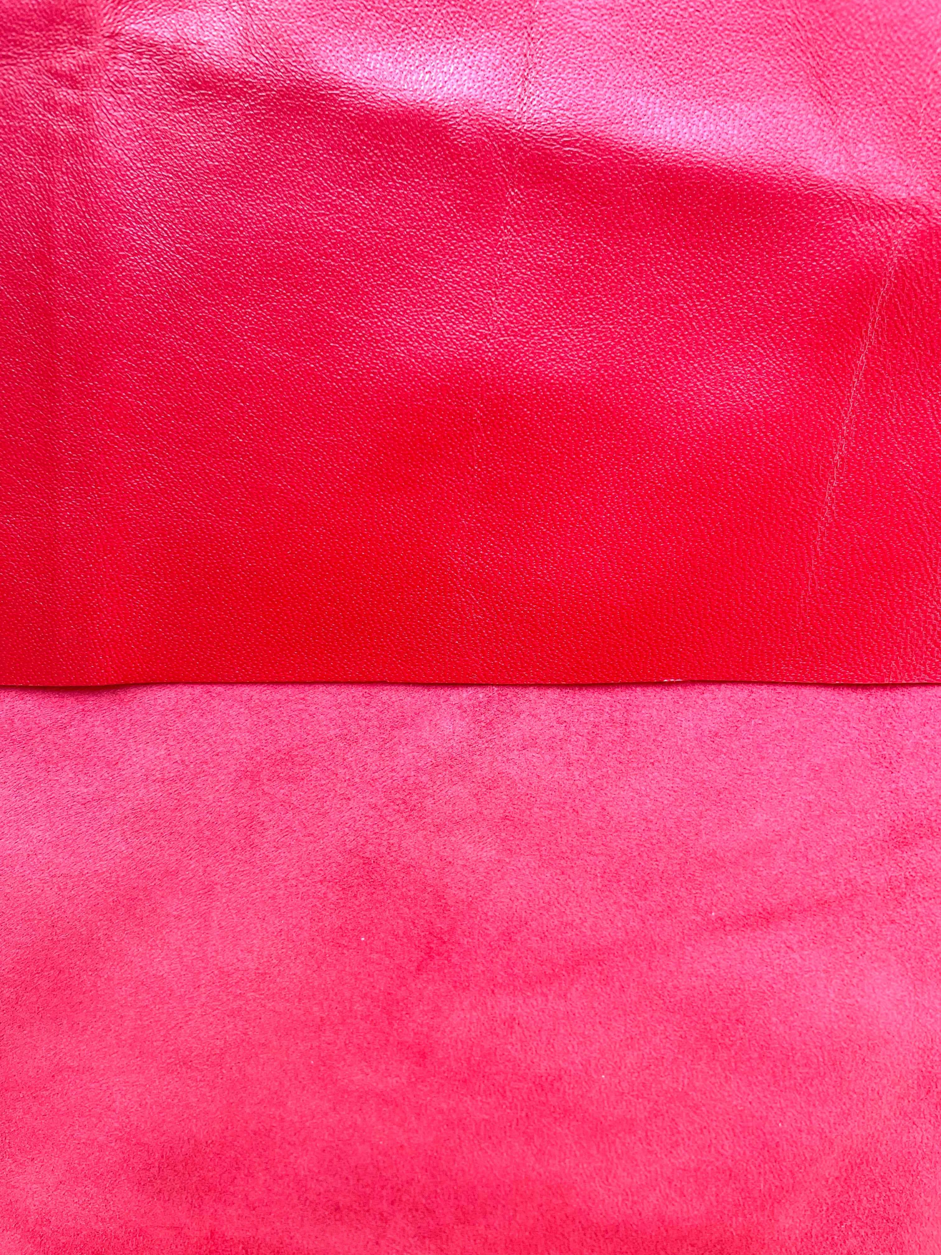 Scarlet Red Smooth Leather