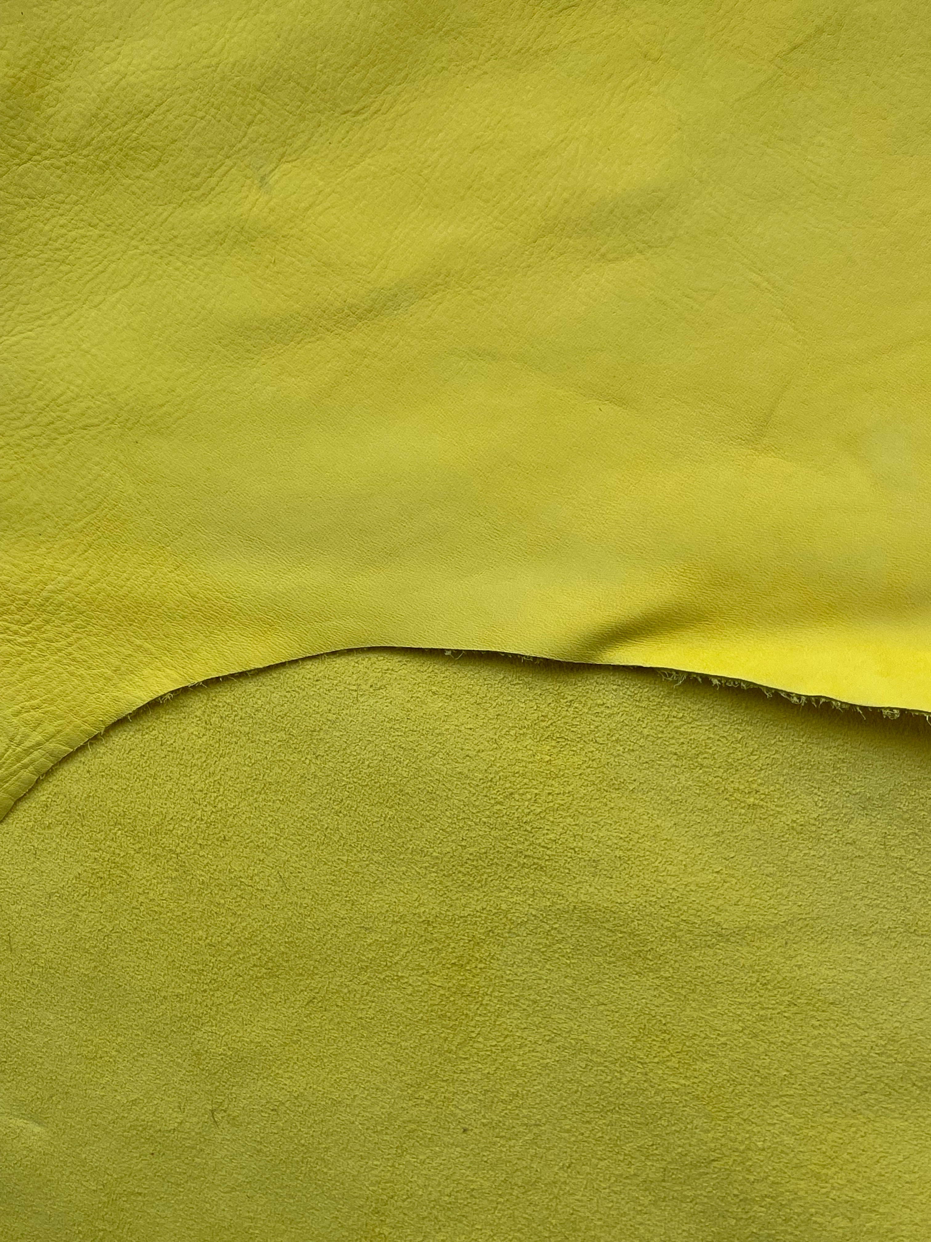 Canary Yellow Smooth Leather